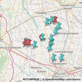 Mappa Via dei Contarini, 35016 Piazzola sul Brenta PD, Italia (6.58133)