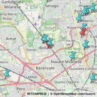 Mappa Via IV Novembre, 20031 Bollate MI, Italia (3.105)