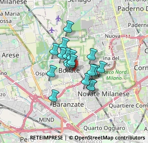 Mappa Via IV Novembre, 20031 Bollate MI, Italia (1.014)