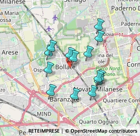 Mappa Via IV Novembre, 20031 Bollate MI, Italia (1.53429)