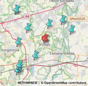 Mappa Via Pilastrello, 20065 Inzago MI, Italia (4.90167)