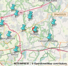 Mappa Via Pilastrello, 20065 Inzago MI, Italia (6.3105)