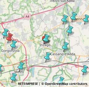 Mappa Via Pilastrello, 20065 Inzago MI, Italia (6.346)