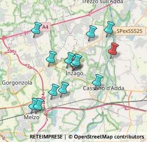 Mappa Via Pilastrello, 20065 Inzago MI, Italia (3.38769)