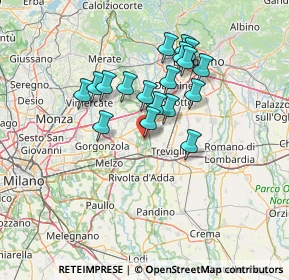 Mappa Via Papa Giovanni XXIII, 20062 Cassano d'Adda MI, Italia (11.43444)