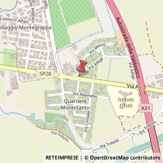 Mappa Via Po, 44, 36040 Torri di Quartesolo, Vicenza (Veneto)