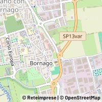 Mapa Pessano con Bornago