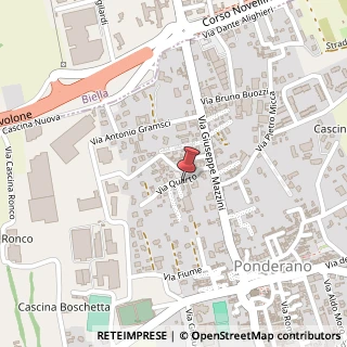 Mappa Via Quarto, 7, 13875 Ponderano, Biella (Piemonte)