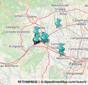 Mappa Via Vivorio Agostino, 36100 Vicenza VI, Italia (7.2675)