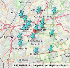 Mappa Via Cascina Torriana, 20063 Cernusco sul Naviglio MI, Italia (3.40235)