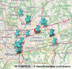 Mappa Via Cascina Torriana, 20063 Cernusco sul Naviglio MI, Italia (7.462)