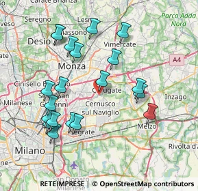 Mappa Via Cascina Torriana, 20063 Cernusco sul Naviglio MI, Italia (7.874)