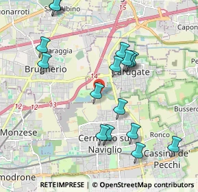 Mappa Via Cascina Torriana, 20063 Cernusco sul Naviglio MI, Italia (2.08563)