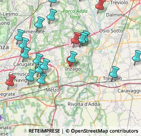 Mappa Via Leonardo Da Vinci, 20065 Inzago MI, Italia (9.567)