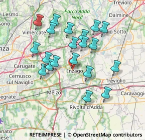 Mappa Via Leonardo Da Vinci, 20065 Inzago MI, Italia (6.7895)