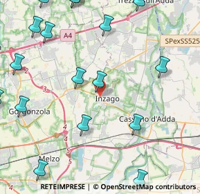 Mappa Via Leonardo Da Vinci, 20065 Inzago MI, Italia (6.3005)