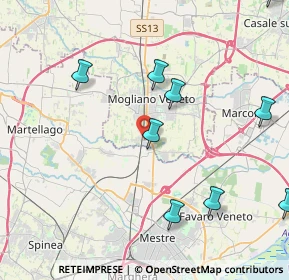 Mappa Via C. Poerio, 31021 Mogliano Veneto TV, Italia (6.00583)