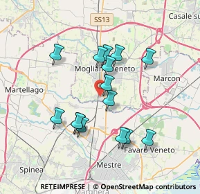 Mappa Via C. Poerio, 31021 Mogliano Veneto TV, Italia (3.18467)