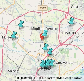 Mappa Via C. Poerio, 31021 Mogliano Veneto TV, Italia (4.51)