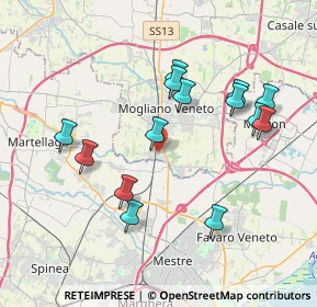 Mappa Via C. Poerio, 31021 Mogliano Veneto TV, Italia (3.72714)