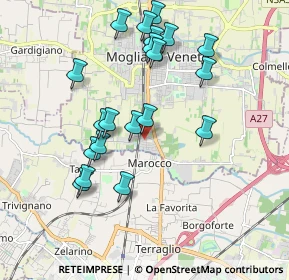 Mappa Via C. Poerio, 31021 Mogliano Veneto TV, Italia (1.886)