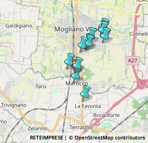 Mappa Via C. Poerio, 31021 Mogliano Veneto TV, Italia (1.42083)