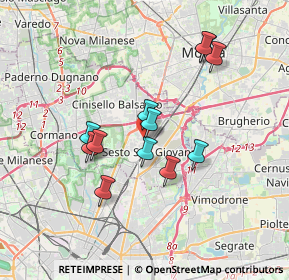 Mappa Carrefour Market Sesto Picardi Via F.LLI, 20099 Sesto San Giovanni MI, Italia (3.09583)