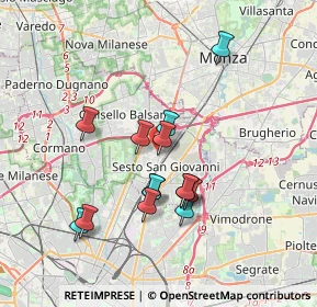 Mappa Carrefour Market Sesto Picardi Via F.LLI, 20099 Sesto San Giovanni MI, Italia (3.13143)