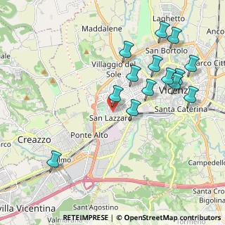 Mappa Via Antonio Vivaldi, 36100 Vicenza VI, Italia (2.14071)