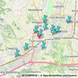 Mappa Via Antonio Vivaldi, 36100 Vicenza VI, Italia (1.64917)