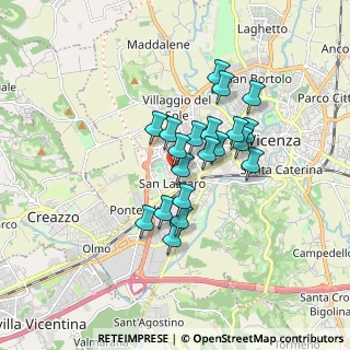 Mappa Via Antonio Vivaldi, 36100 Vicenza VI, Italia (1.296)