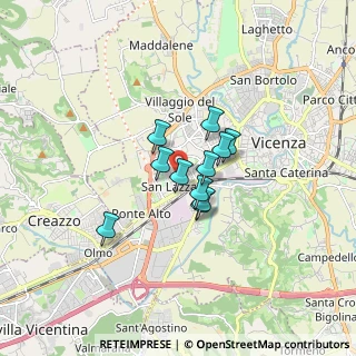 Mappa Via Antonio Vivaldi, 36100 Vicenza VI, Italia (1.01909)