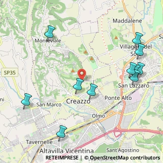 Mappa Via Valscura, 36051 Creazzo VI, Italia (2.59273)