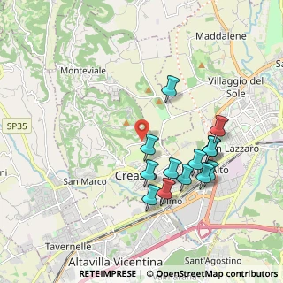 Mappa Via Valscura, 36051 Creazzo VI, Italia (1.84692)