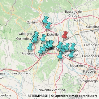 Mappa Via Giacomo Puccini, 36100 Vicenza VI, Italia (9.286)