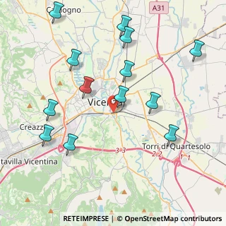 Mappa Via d. Longhi, 36100 Vicenza VI, Italia (4.55385)