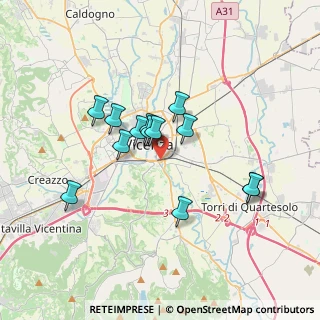 Mappa Via d. Longhi, 36100 Vicenza VI, Italia (2.87462)