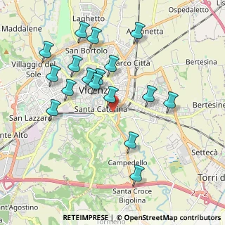 Mappa Via d. Longhi, 36100 Vicenza VI, Italia (1.95765)