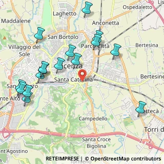 Mappa Via d. Longhi, 36100 Vicenza VI, Italia (2.4325)