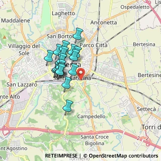 Mappa Via d. Longhi, 36100 Vicenza VI, Italia (1.3565)