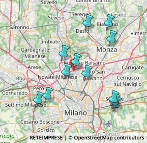 Mappa Via de Gatti Simone, 20091 Bresso MI, Italia (7.70417)