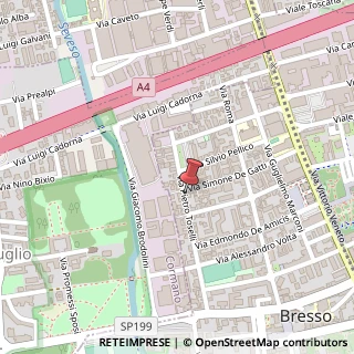 Mappa Via Pietro Toselli, 41, 20091 Bresso, Milano (Lombardia)