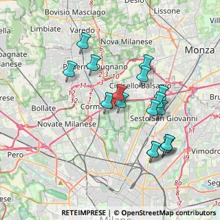 Mappa Via de Gatti Simone, 20091 Bresso MI, Italia (3.61647)