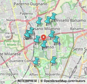 Mappa Via de Gatti Simone, 20091 Bresso MI, Italia (1.41833)