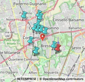 Mappa Via de Gatti Simone, 20091 Bresso MI, Italia (1.41071)