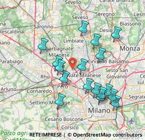 Mappa Ospedale Di Bollate, 20021 Bollate MI, Italia (7.32588)