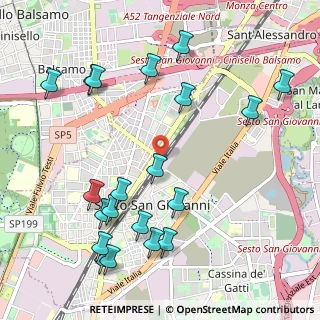 Mappa Piazza Primo Maggio, 20099 Sesto San Giovanni MI, Italia (1.2385)