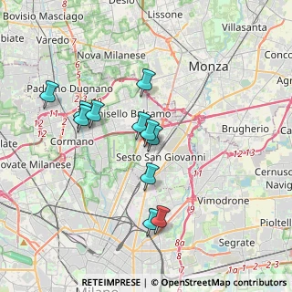 Mappa Via Timavo, 20099 Milano MI, Italia (3.20364)