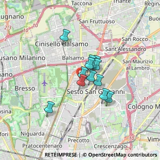 Mappa Via Timavo, 20099 Milano MI, Italia (1.13667)