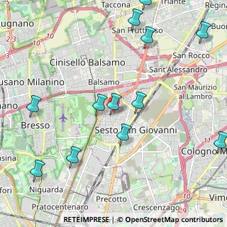 Mappa Via Timavo, 20099 Milano MI, Italia (2.57917)